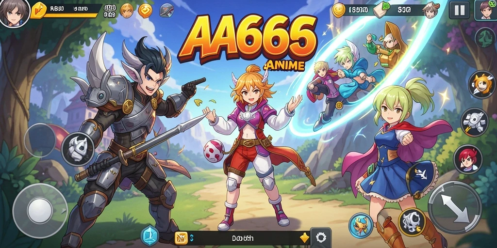 Tampilan gameplay seru dengan karakter Anime yang menarik.