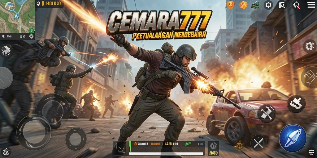 Tampilan gameplay CEMARA777 dengan aksi mendebarkan yang seru.