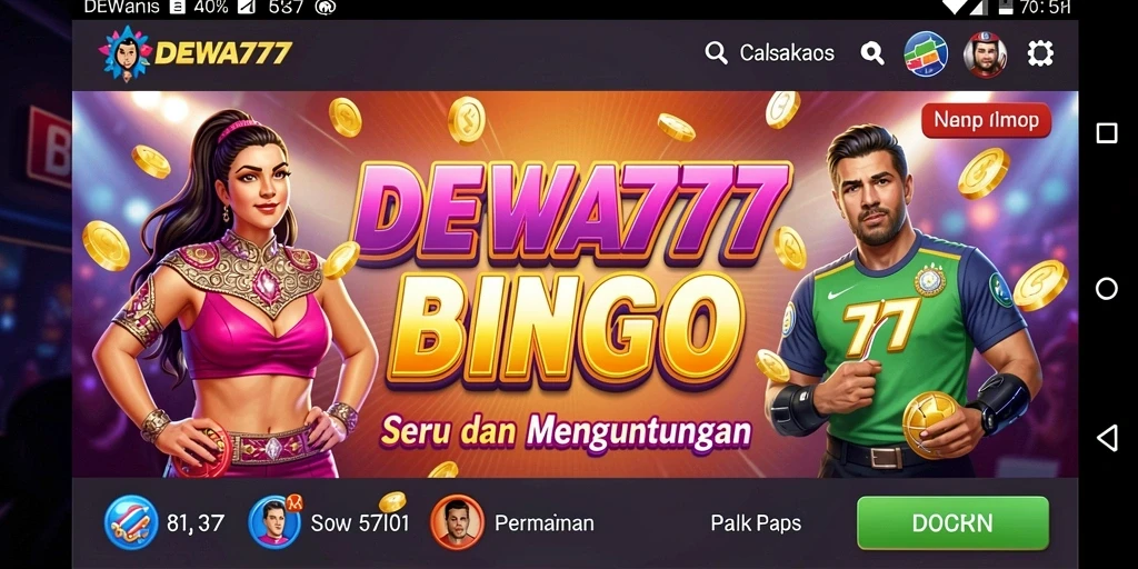 Tampilan gameplay seru DEWA777 yang menyenangkan dan interaktif.