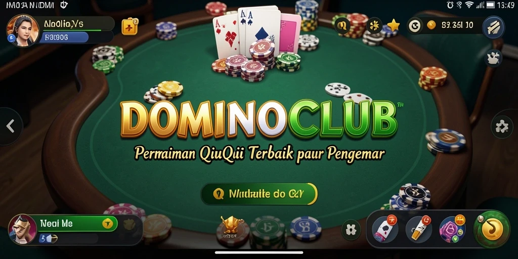 Screenshot DOMINOCLUB menampilkan gameplay QiuQiu yang menarik.