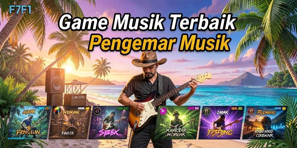 Screenshot gameplay F7F7 menunjukkan pemain menikmati pengalaman musik yang menyenangkan.