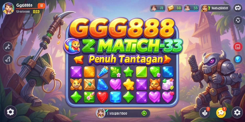 Tampilan gameplay seru dari GGG888 saat mencocokkan objek.