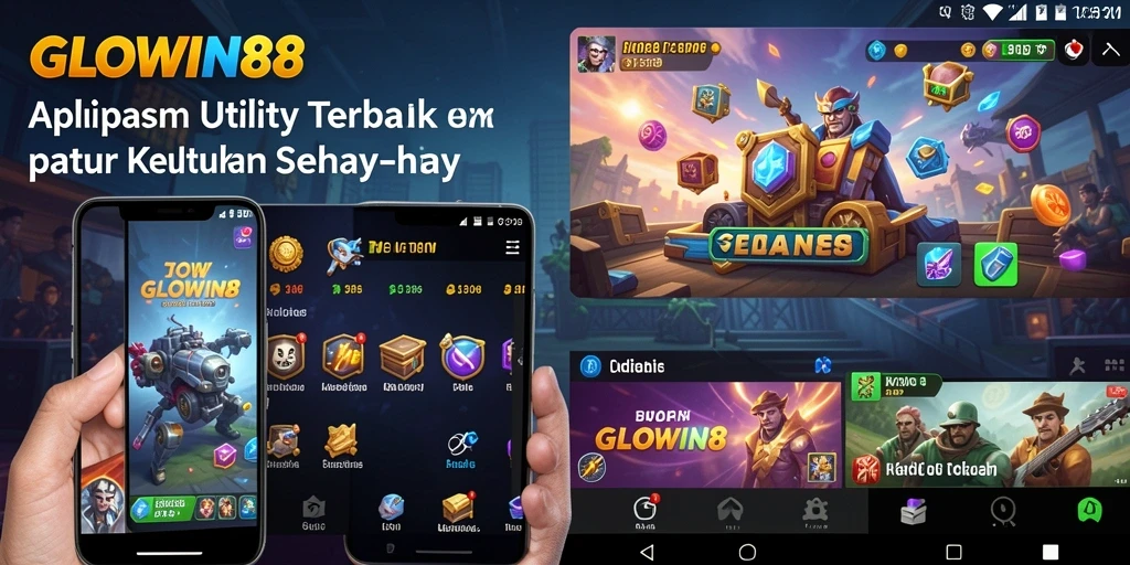 Tampilan antarmuka aplikasi GLOWIN88 yang sederhana dan efektif.