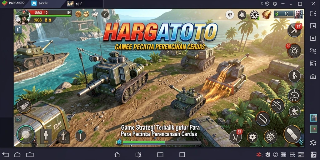 Tampilan gameplay HARGATOTO yang menarik dan strategis.