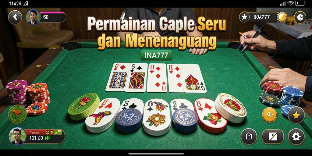 Tampilan gameplay Gaple yang menarik dan interaktif.
