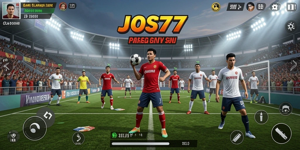 Tampilan gameplay seru dari JOS77 yang menampilkan aksi olahraga.