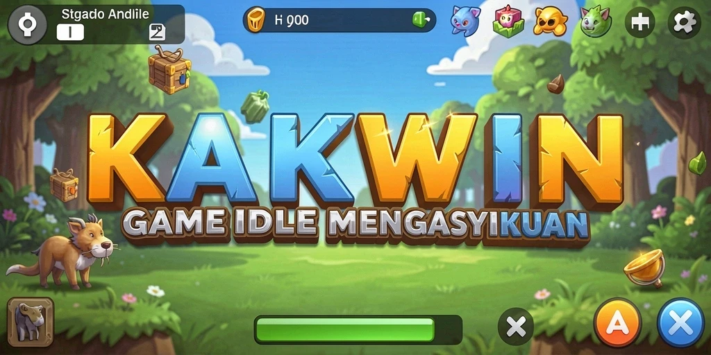 Tampilan gameplay KAKWIN yang menarik dalam genre Idle.