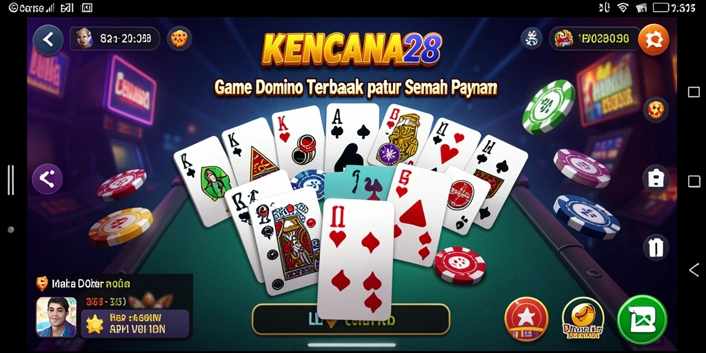 Tampilan gameplay seru dalam KENCANA28 yang menghadirkan keseruan bermain Domino.