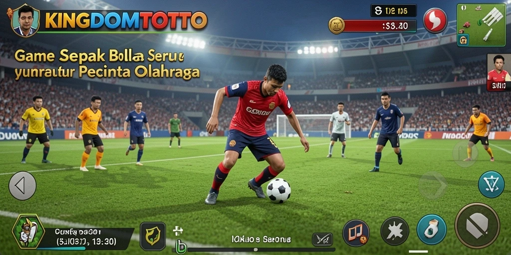 Tampilan utama gameplay KINGDOMTOTO dalam pertandingan sepak bola.