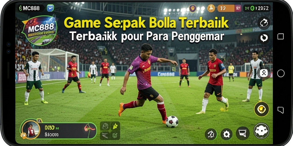 Tampilan menakjubkan dari gameplay sepak bola yang mendebarkan.