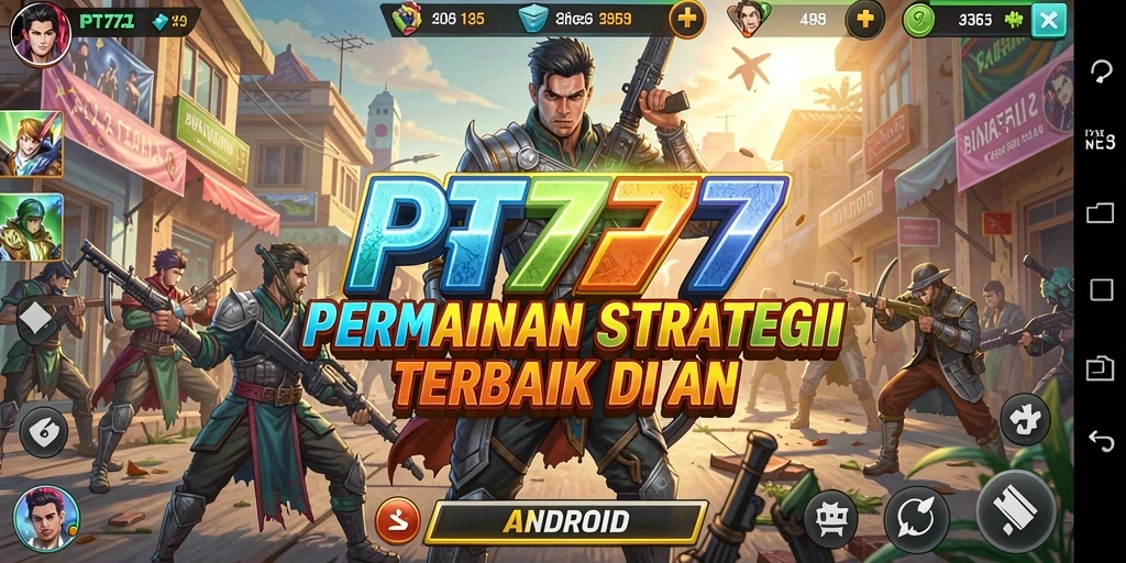 Menampilkan pertempuran strategis di dunia PT777.