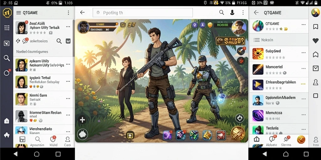 Tampilan intuitif QTGAME yang mendukung produktivitas pengguna.