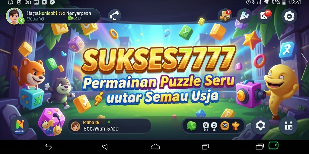 Tampilan menarik saat gameplay Puzzle SUKSES777 yang menantang.