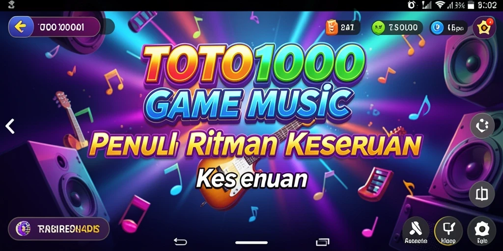 Screenshot gameplay TOTO1000 yang menampilkan aksi seru dalam permainan musik.
