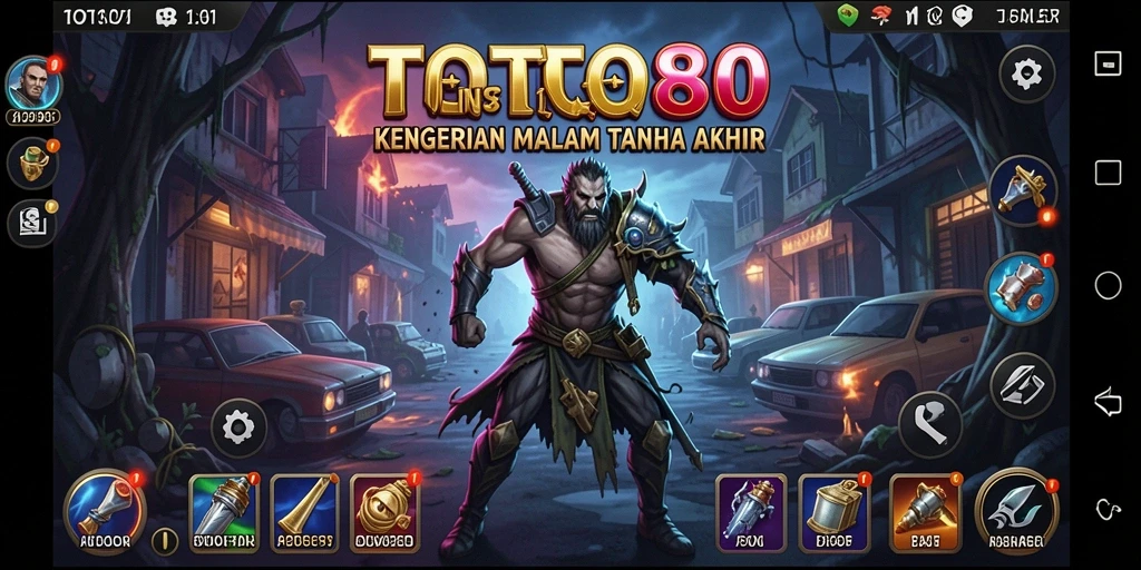 Screenshot gameplay TOTO80 dengan suasana mencekam dan detail grafis yang menakutkan.