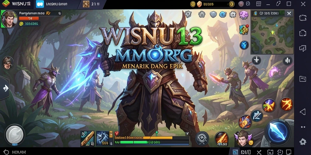 Screenshot gameplay WISNU123 yang menunjukan pertarungan epik.