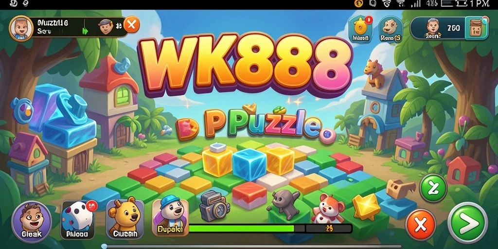 Screenshot game WK888 menampilkan gameplay Puzzle yang menantang.