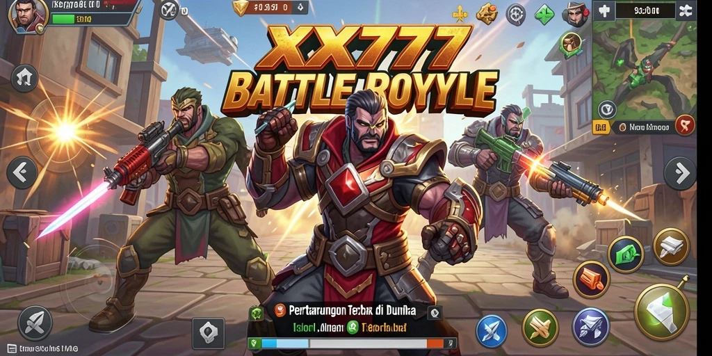 Gameplay XXX777 yang mendebarkan dalam pertarungan Battle Royale.